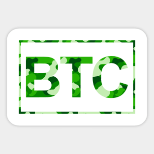 Bitcoin Green Camo Sticker